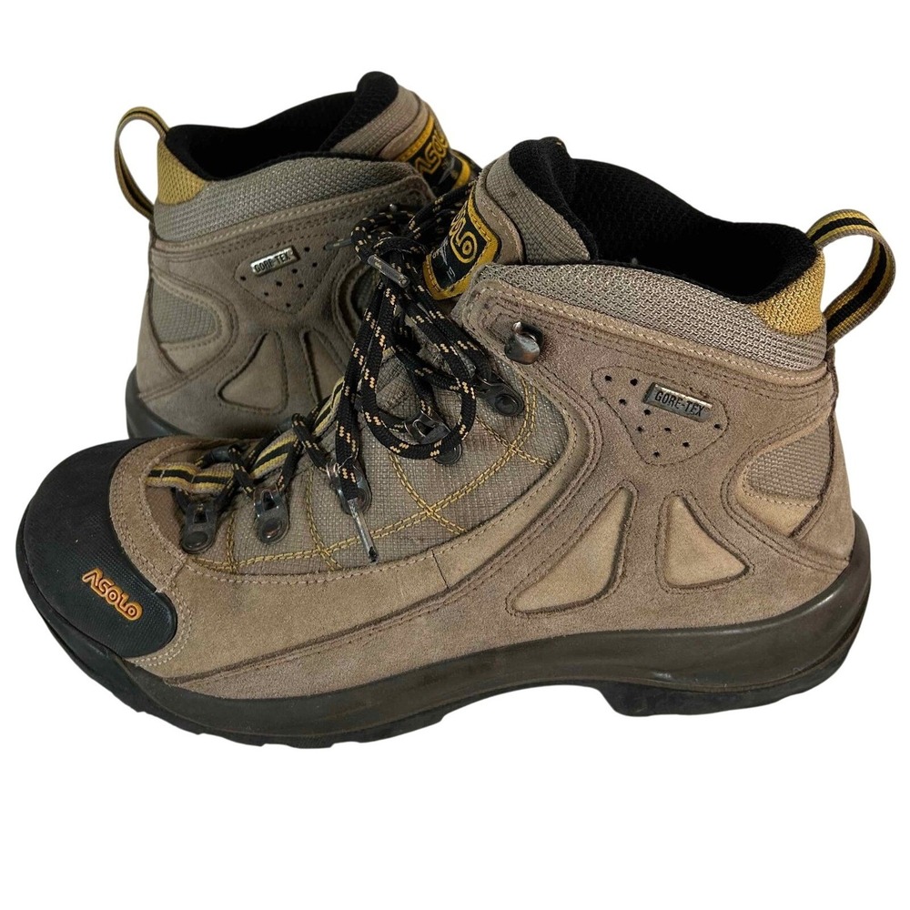 Asolo FSN 70 GTX Gore-Tex Hiking Boots Womens 8.5 Beige Suede Waterproof Outdoor